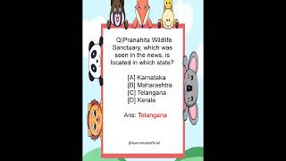 which state the Pranahita Wildlife Sanctuarylearnstudyofficialgkeveryday gkquizshortsenglish [upl. by Nairb]