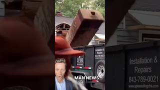 Chimney Demolition Oversight  Man News via drivesubstanceig fails trailer chimney demolition [upl. by Deehsar]