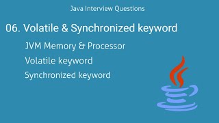 06 Difference between Volatile amp Synchronized  Java [upl. by Yvon]