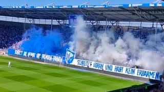 Pyro amp Support Magdeburg Fans at MDCC Arena  2Bundesliga FC Magdeburg vs Karlsruher SC 22 [upl. by Eanehs]