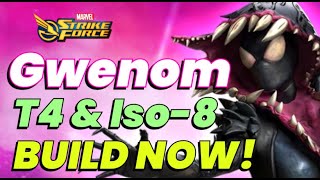 GWENOM IS INSANE HIVEMIND MVP T4 amp ISO8 REVIEW  HiveMind Team  MARVEL Strike Force  MSF [upl. by Mcclish]