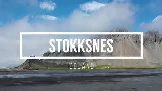 Stokksnes Iceland drone shot in 4K  aerial flight [upl. by Nelg]