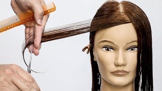 How to cut perfect face framing layers for long hair [upl. by Milurd]