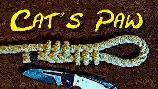 Cats Paw Eye Splice How to Tie Makes a Decorative End to Dogs Lead Decorative Eye Splice [upl. by Sibeal]