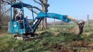 JCB 8015 digging a trench [upl. by Zaob]