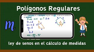 R8 Polígonos Regulares  Calculando elementos del polígono con Ley de Senos [upl. by Ycnalc]