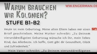 Deutsch für Fortgeschrittene B1B2  Deutsch mit Geschichten 38 [upl. by Shirline]