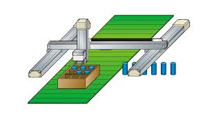 Pick amp Place Machine for Packaging  IAI Application Example Animation [upl. by Ennoid]