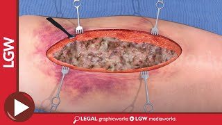 Morel Lesion Hip Debridement surgery 3D animation [upl. by Lourdes]