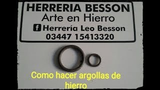 DIY Cómo hacer ARGOLLAS de HIERRO método muy fácil [upl. by Esorbma]