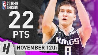 Bogdan Bogdanovic Full Highlights Kings vs Spurs 20181112  22 Points [upl. by Windham]