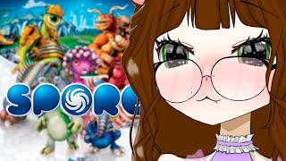 RU VTUBER Развиваемся на суше Пёхатель вперед SPORE [upl. by Enwad881]