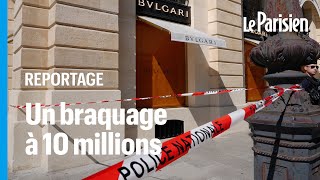 Braquage à Paris  dix millions d’euros dérobés à la bijouterie Bulgari place Vendôme [upl. by Tanhya526]