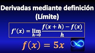 03 Derivada usando definición como límite [upl. by Mirabel258]