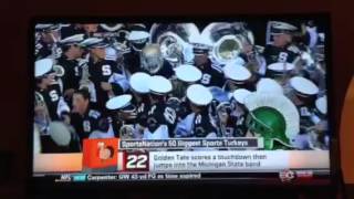 Golden Tate jumps into Michigan State band [upl. by Hairaza123]