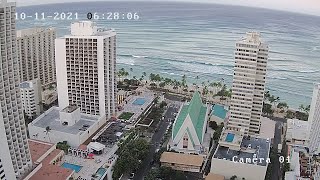 Hilton Waikiki Beach Live Surf Cam [upl. by Leticia]