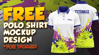 FREE POLO SHIRT MOCKUP DESIGN WOMEN TSHIRT MOCKUP PSD [upl. by Lockhart]