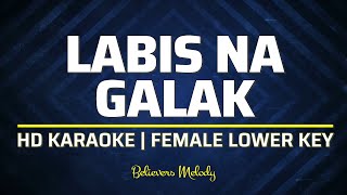 Labis na Galak  KARAOKE  Female Lower Key G [upl. by Trainer]