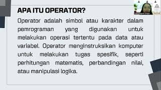 Tipe Data Variabel amp Operator [upl. by Notneiuq]