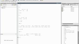 Matlab Sect 32 Working with Matrices and the Symbolic Math Toolbox [upl. by Dorita]