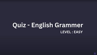 Unlock Your English Skills NOW 🔓 Easy Grammar Quiz Level 1  Day 4 [upl. by Ongineb880]