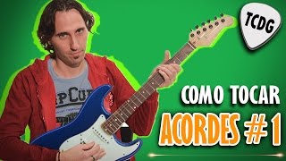 Aprende como tocar acordes faciles en guitarra eléctrica  Tutorial para principiantes 1 TCDG [upl. by Etteloc]