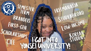 HOW I GOT INTO YONSEI 💙 🦅  full scholarships tips essays study abroad program and more [upl. by Drarig]