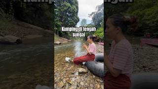 Part 2 kamping di tengah sungai kalimantan foryou fyp [upl. by Sidonnie458]