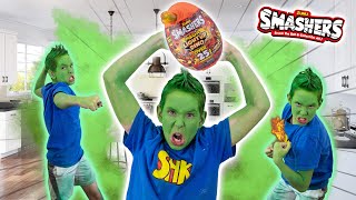 Epic Smasher Challenge or Brother Smashes Everything SuperHeroKids [upl. by Epilif]