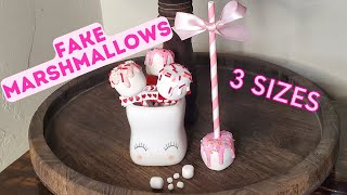 DIY FAKE MARSHMALLOW TUTORIAL  Faux Marshmallow Pop Fake Bake [upl. by Darryl]