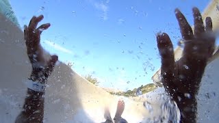 Scary Fall Water Slide at WaterPark Faliraki [upl. by Hardie]