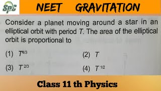 Consider a planet moving around a star in an elliptical orbit with period T  The area of the ellipt [upl. by Enialed444]