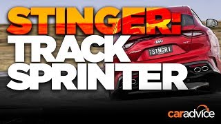 Kia Stinger review First track drive  CarAdvice [upl. by Coco]