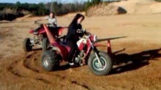 Honda 400ex and 200x VS My Two Nieces [upl. by Welles]