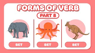 Learn forms of Verb Part 8 I Verbs English  English Grammar I Vocabulary I Reading I V1 V2 V3 [upl. by Lifton]