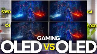 LG OLED vs Samsung 4 Way Gaming TV Comparison  G4 vs S95D vs C4 vs S90D 2024 [upl. by Pearson134]