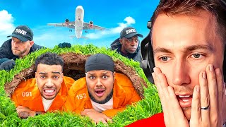 Miniminter Reacts To BETA SQUAD vs SWAT TEAM Hide And Seek AIRPORT EDITION [upl. by Liauqram]