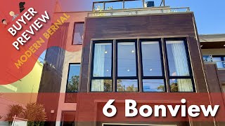 Buyer Preview 6 Bonview San Francisco Bernal Heights Modern View Home  4K [upl. by Gabbey]