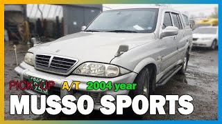 USEDCAR BUSYMAN Autos usados en corea MUSSO SPORTS 4WD DIESEL AT 04YEAR KPAKA4AD14P 371472 [upl. by Nelson]