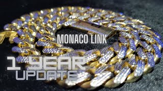 13mm Monaco Miami Cuban Link Chain 1 Year Update [upl. by Asiralc]