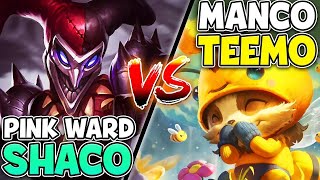 WHEN PINK WARD SHACO MEETS MANCOS TEEMO IN HIGH ELO FULL GAME [upl. by Neneek]