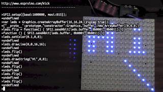 Espruino JavaScript on RGB123 LED Matrices WS2812B [upl. by Gnaig]