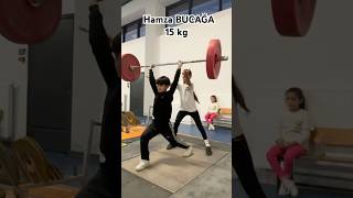 Hamza BUCAĞA Silkme 15 kg weightlifting sports halterophilie spor cleanandjerk motivation [upl. by Hescock]