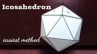 How to make Icosahedron with paper । 3d maths model celestial planetary shape [upl. by Leahcir]