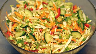 Dieser bunte Chinakohl Salat mit Honig Senf Dressing ist super auch zum Grillen Sommersalat Rezept [upl. by Theresa]