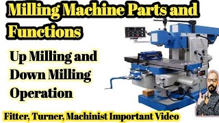 What is Milling Machine  Parts Name  Types of Milling Machine  Milling Machine Operation [upl. by Nomzaj]