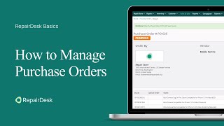 How Do You Manage Purchase Orders in RepairDesk [upl. by Nnovahs]