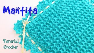 Como tejer una Mantita o Cobija en Punto Relieve a crochet  ganchillo [upl. by Gibbeon]