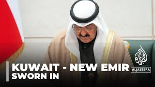 Kuwait’s new Emir Sheikh Mishaal alAhmad alSabah sworn in [upl. by Nyrrat779]