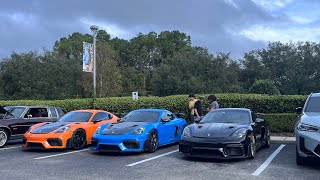 Track Porsche Takeover at Gainesville Cars and Coffee [upl. by Killigrew]